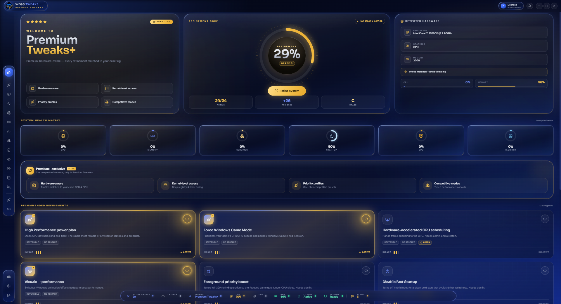 Wegs Premium Tweaks+ preview