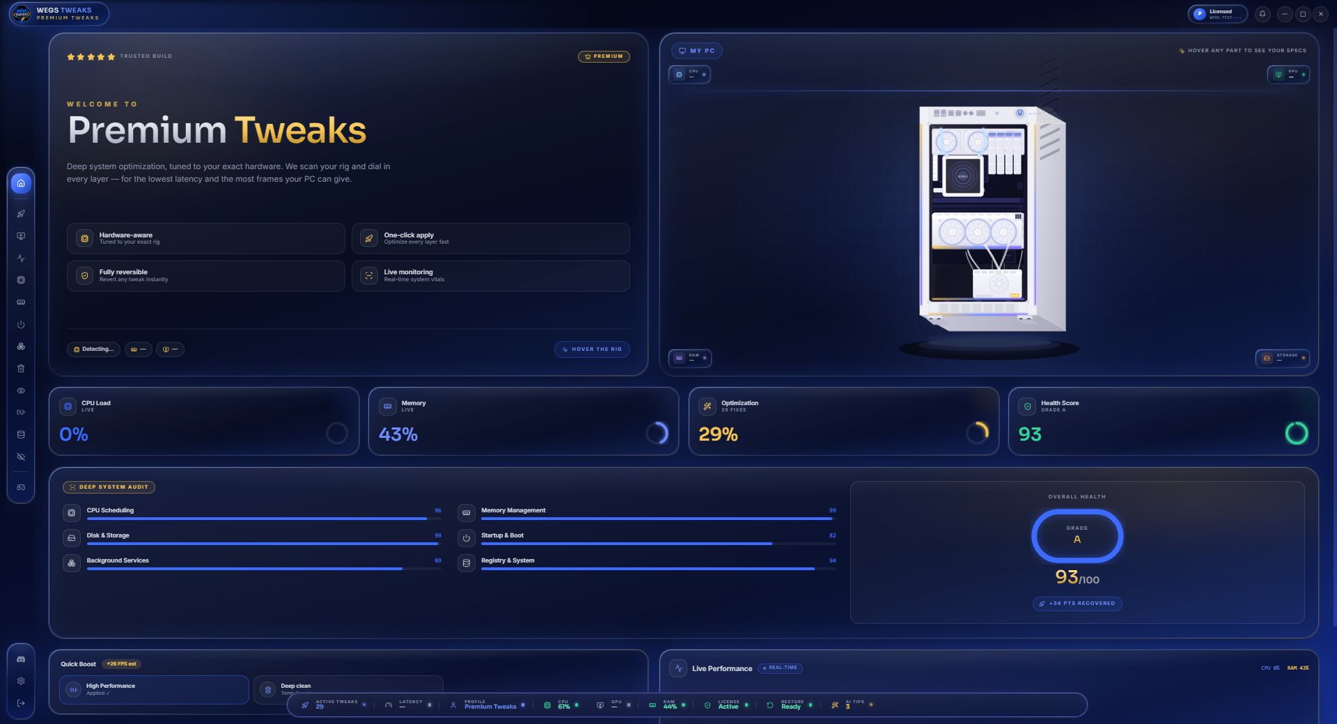 Wegs Premium Tweaks preview